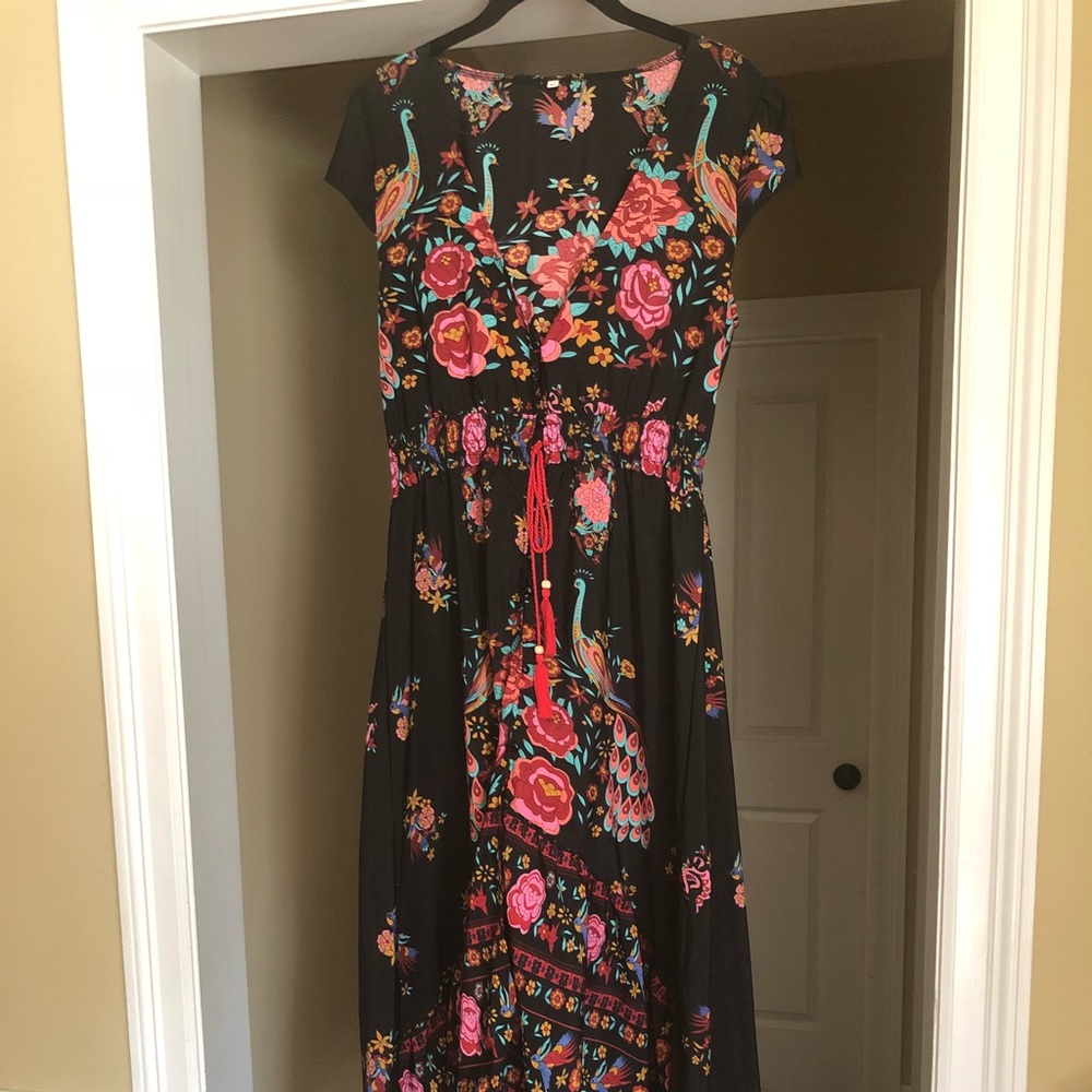 Bohemian floral print dress